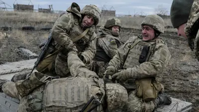 جنود أوكرانيون خلال أحد التدريبات