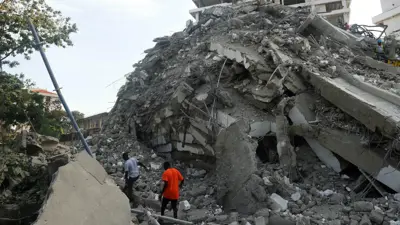 انهيار مبنى مدرسة في نيجريا