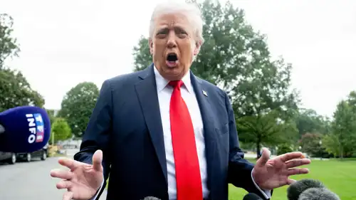 الرئيس الأمريكي خلال رده على صحافيين قبل توجهه إلى بريطانيا