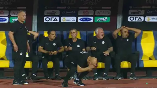 انفعال حسام حسن في مباراة مصر وإثيوبيا