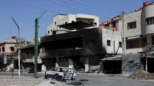 آثار الاشتباكات في السويداء