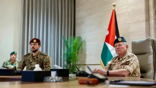 الملك عبدالله الثاني وولي عهده