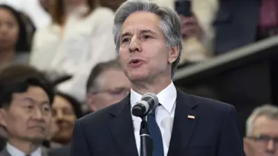 بلينكن خلال وداع موظفي وزارة الخارجية الأمريكية