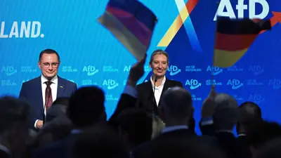 احتفالات حزب البديل بنتيجة الانتخابات