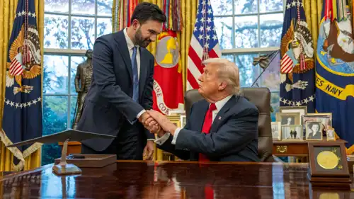 ترامب خلال استقبال ممداني في المكتب البيضاوي