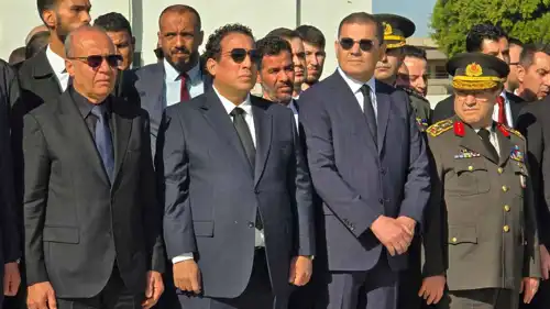 مسؤولون ليبيون في استقبال جثامين الحداد ورفاقه