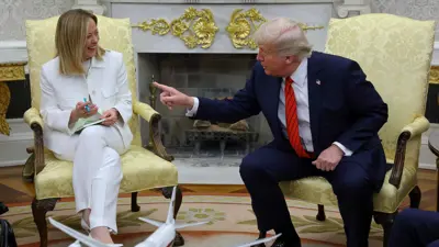 لقاء جورجيا ميلوني ودونالد ترامب