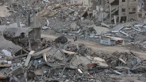 مشهد من الدمار في غزة