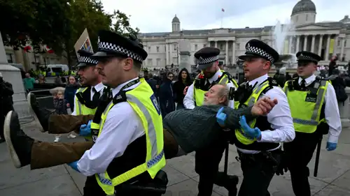 احتجاجات لمنظمة فلسطين أكشن 