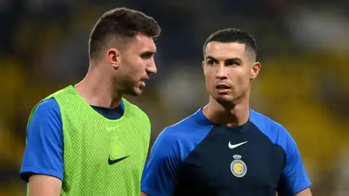 كريستيانو رونالدو ولابورت في تدريبات النصر