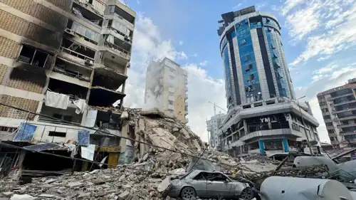 آثار القصف الإسرائيلي على الضاحية الجنوبية اليوم