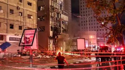 تل أبيب بعد تعرضها لقصف سابق