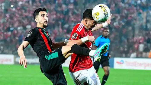 من مباراة الأهلي والجيش الملكي المغربي