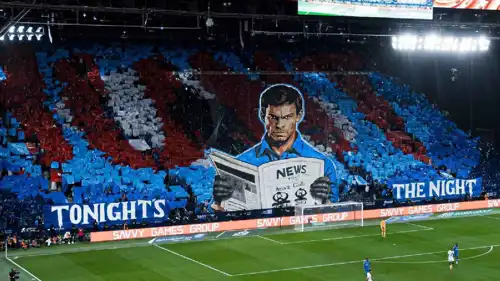 تيفو جماهير الهلال في مباراة الأهلي