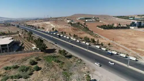 القافلة التي أرسلتها وزارة الصحة السورية