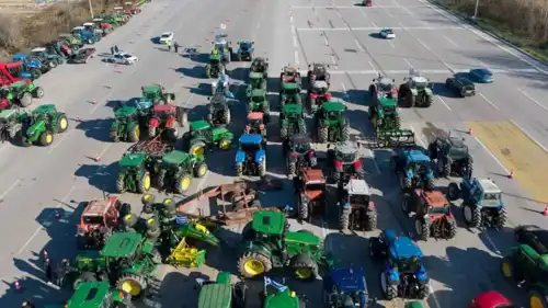 من احتجاجات المزارعين في اليونان