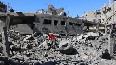 جانب من الدمار الذي تسببت به إسرائيل في غزة