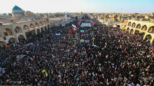 جانب من المسيرات الداعمة للنظام الإيراني