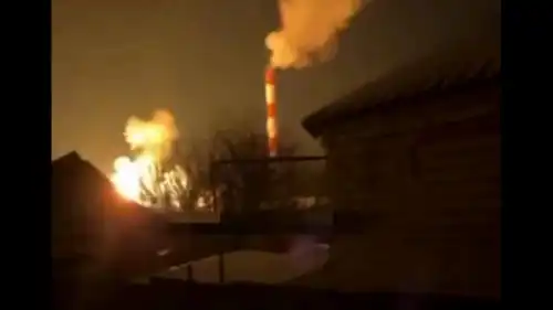 النيران تشتعل بعد قصف أوكراني في بيلغورود