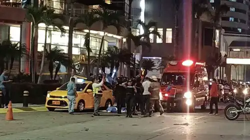 موقع انفجار السيارة في الإكوادور