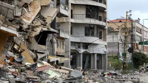 تعرض مباني للقصف في جنوب لبنان