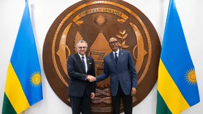 الرئيس الرواندي يستقبل مسعد بولس