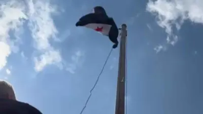 رفع العلم السوري فوق مبنى محافظة السويداء