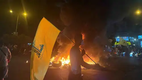 أنصار ميليشيا "حزب الله" في الضاحية الجنوبية 