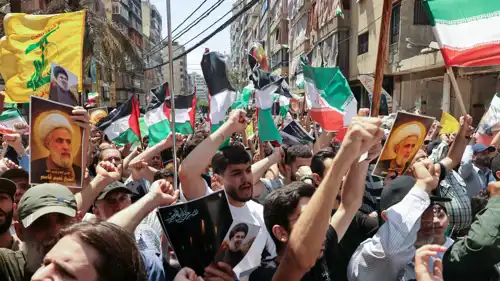 تظاهة سابقة لأنصار حزب الله