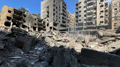 موقع استهداف حسن نصر الله في الضاحية الجنوبية لبيروت