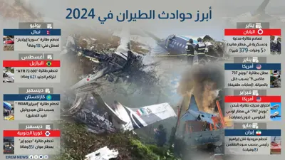أبرز حوادث الطيران في 2024