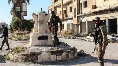 مسلحو المعارضة في سراقب بإدلب