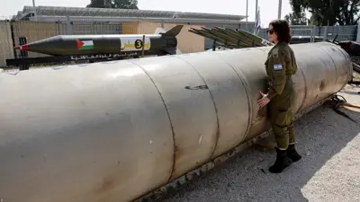 صاروخ أطلقته إيران باتجاه إسرائيل في أبريل الماضي