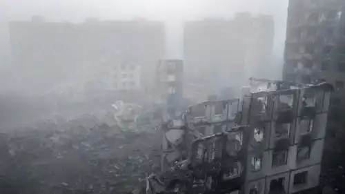 دمار في بلدة كوستيانتينيفكا جراء القصف الروسي