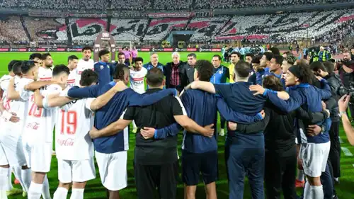 لاعبو الزمالك قبل مواجهة بيراميدز