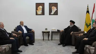 لقاء نصر الله مع وفد حماس