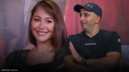 الفنانة منة شلبي والمنتج أحمد الجنايني