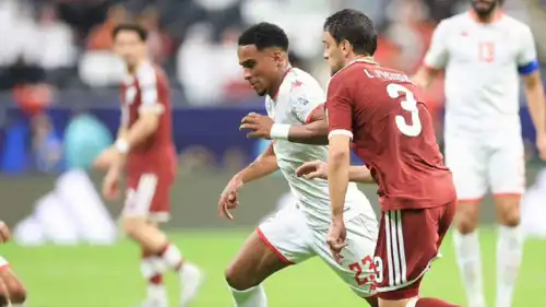 سيف الجزيري في مباراة تونس وقطر