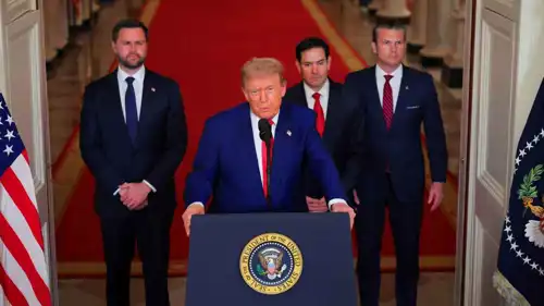 الرئيس ترامب وفانس وروبيو وهيغسيث.