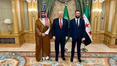أحمد الشرع ودونالد ترامب ومحمد بن سلمان