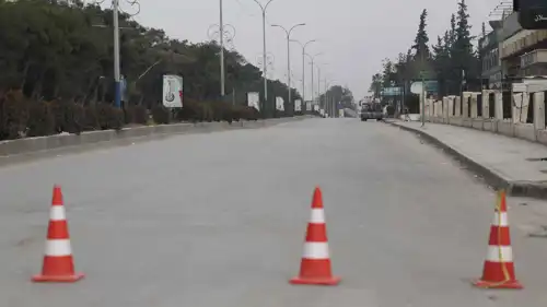 لقطة من أحد شوارع مدينة حلب