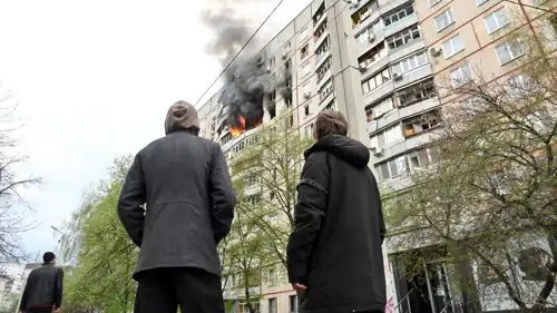 آثار قصف روسي على أوكرانيا