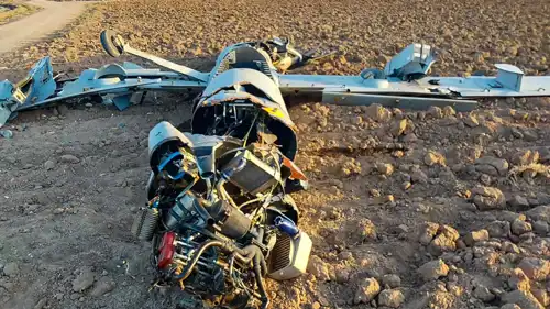 حطام طائرة هيرمس المسيرة