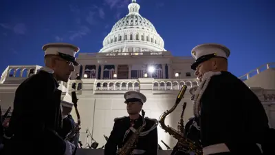 بروفة استعراض استعدادا لحفل تنصيب ترامب