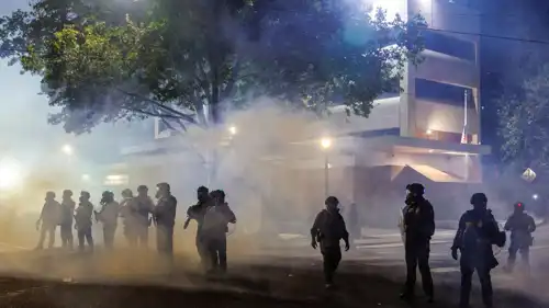 احتجاجات في بورتلاند ضد سياسات ترامب بشأن الهجرة