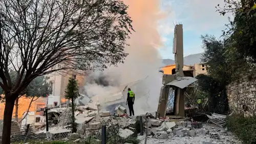 اضرار تسببت بها غارة إسرائيلية على الجنوب اللبناني