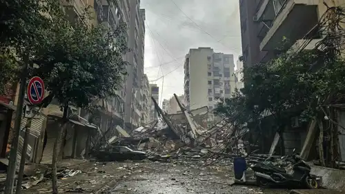 الدمار نتيجة الغارات الإسرائيلية في الضاحية