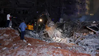 الدمار في الضاحية الجنوبية إثر الغارات الإسرائيلية