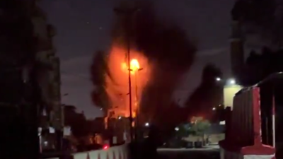 لحظة القصف الذي استهدف الشويفات 