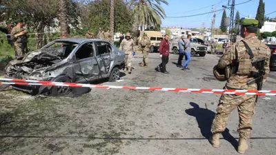 غارة إسرائيلة سابقة على سيارة في جنوب لبنان